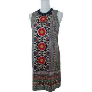 London Times~Women's Size 6~Multi Color Floral Print Dress Sleeveless Scoop Neck